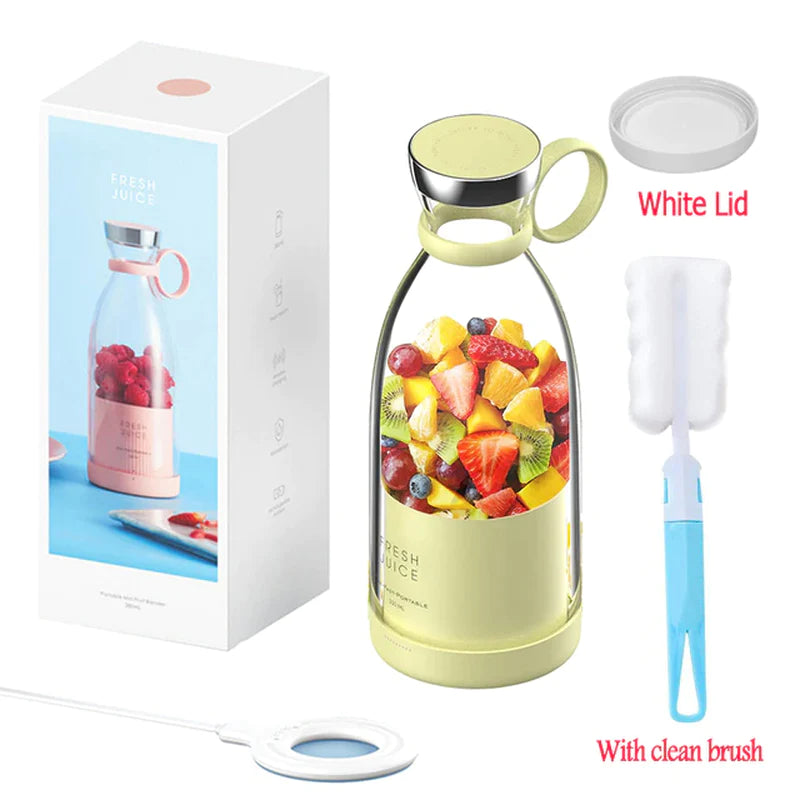Portable Electric Blender and Juicer for Fresh Juice and Smoothies - Wireless Citrus Squeezer and Extractor