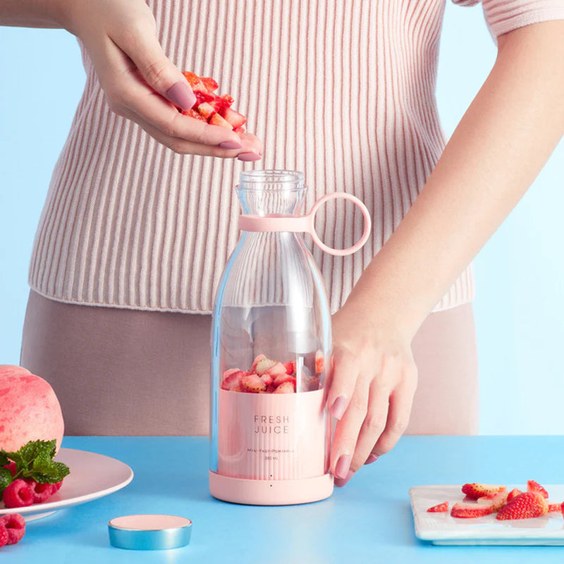 Portable Electric Blender and Juicer for Fresh Juice and Smoothies - Wireless Citrus Squeezer and Extractor