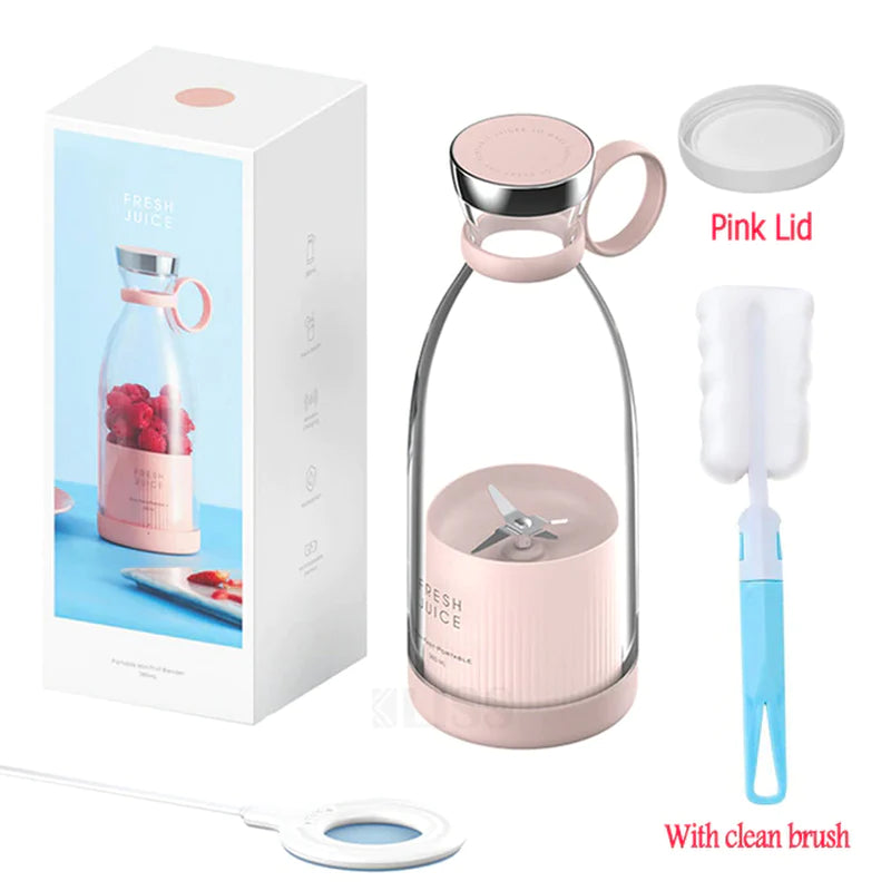 Portable Electric Blender and Juicer for Fresh Juice and Smoothies - Wireless Citrus Squeezer and Extractor